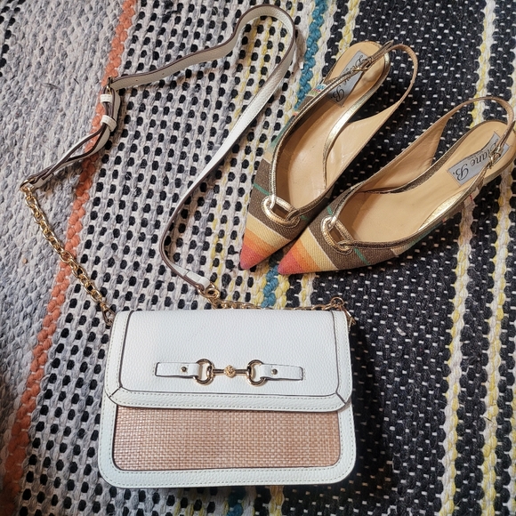 Anne Klein Straw Top Handle Satchel - Picture 8 of 8